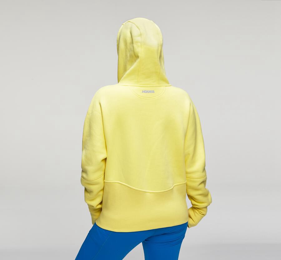 Sudadera Con Capucha Hoka One One Mujer - Performance - Amarillo - XSY912760